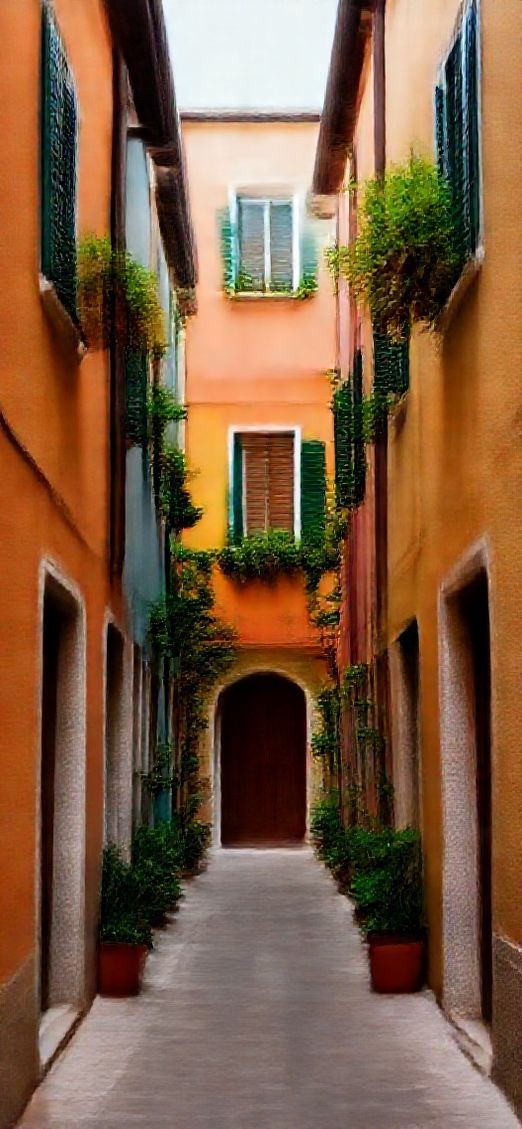Sonic Buildings Colorful Alley Italian Photorealistic Wallpaper