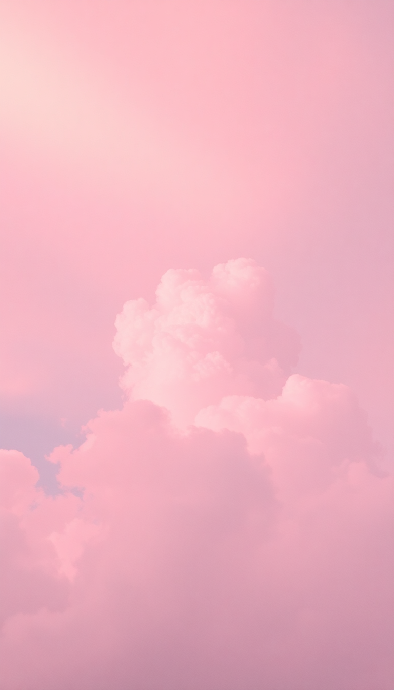 Aesthetic Elegant Pink Cloud Cotton Wallpaper