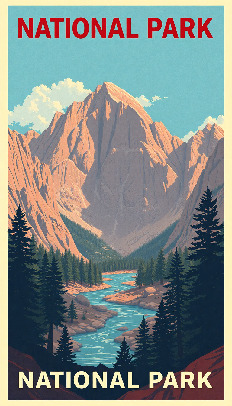 Pure Vintage Travel Poster Style National Wallpaper