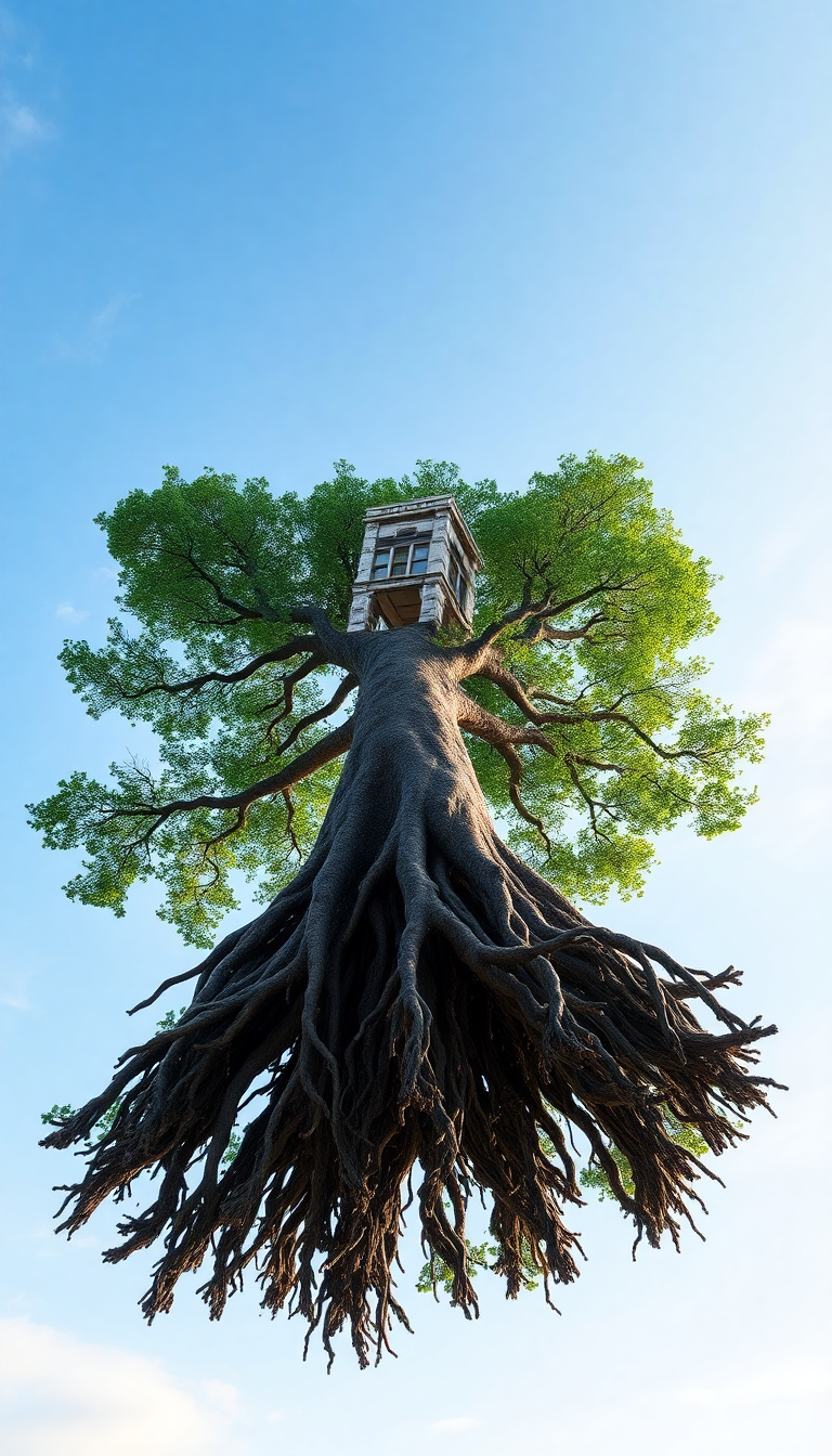 Gothic Growing Upside Down Roots Digital art Wallpaper