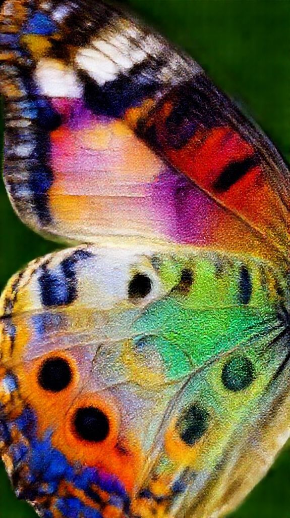 Splendid Butterfly Macro Colorful Photorealistic Wallpaper