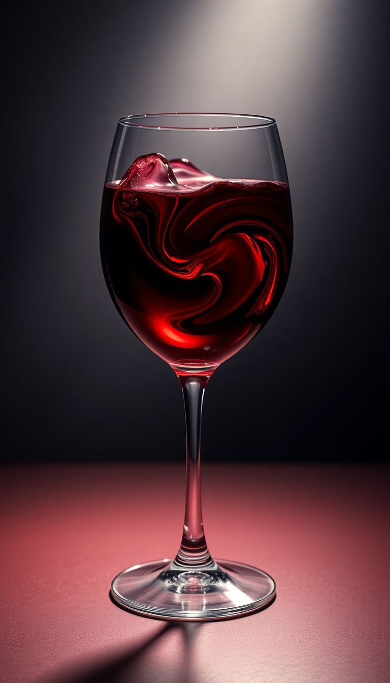 Supreme Glass Swirl Burgundy Liquid Photorealistic Wallpaper