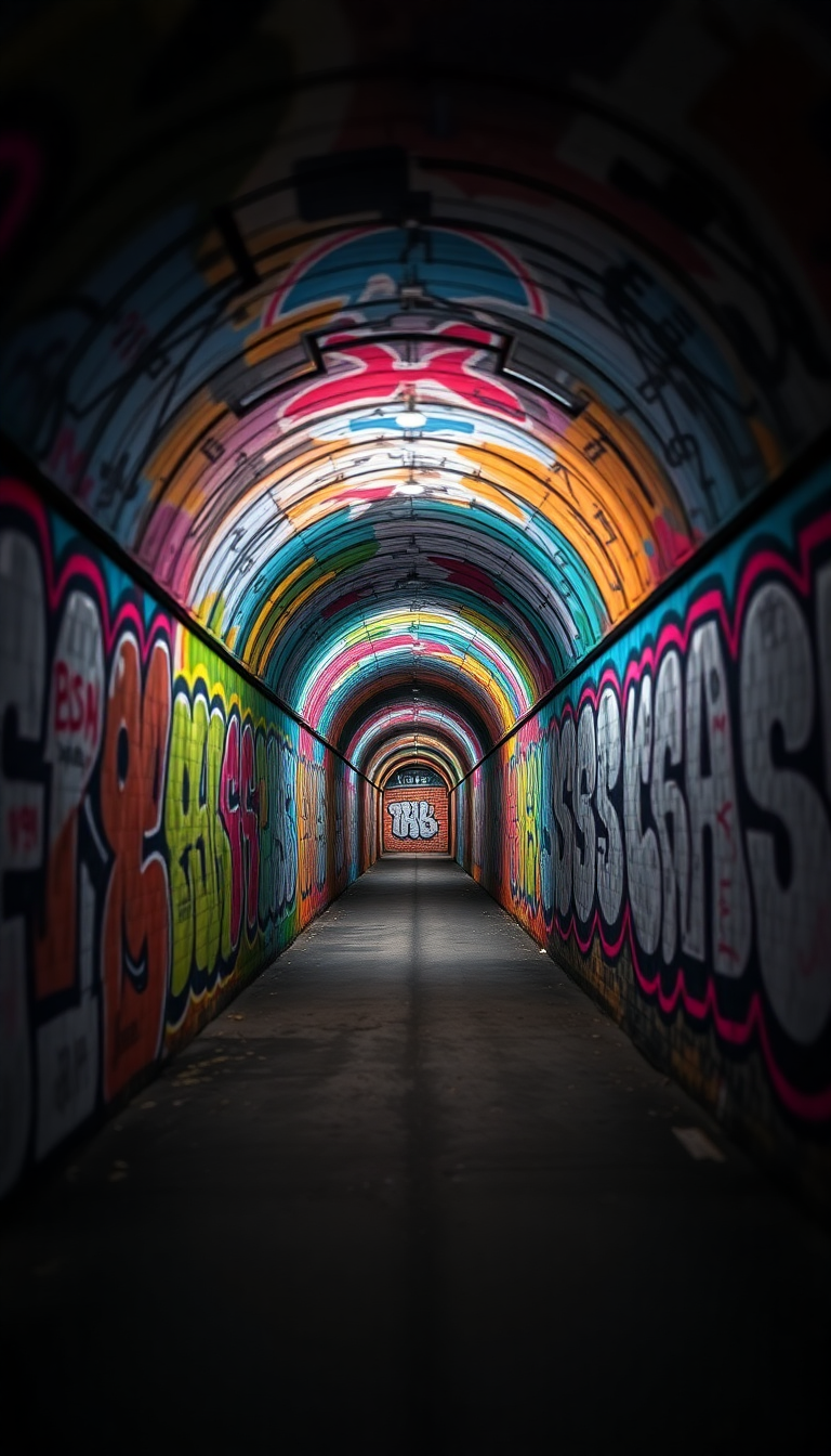Pure Tunnel Perspective Vanishing Point Photorealistic Wallpaper