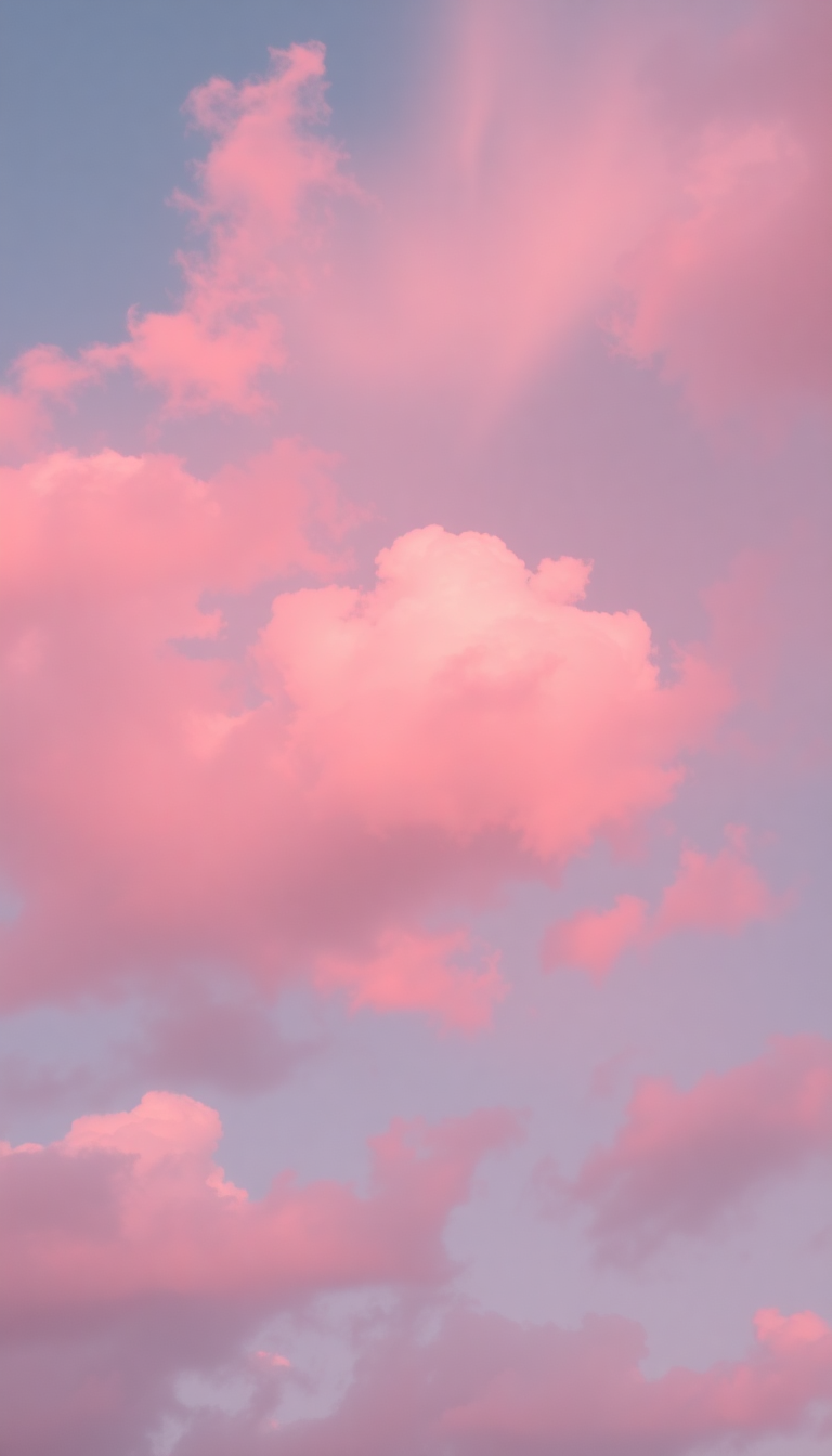 Hazy Sky Candy Cotton Cloud Aesthetic Wallpaper