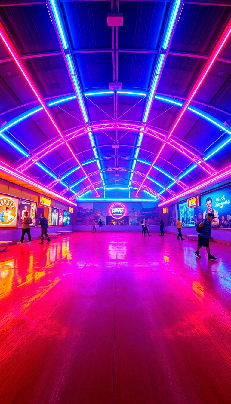 Dazzling Arctic Roller Skating Rink Wallpaper