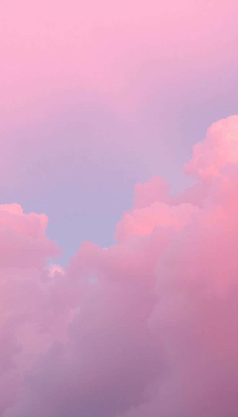 Pure Pink Cloud Cotton Candy Sky Wallpaper