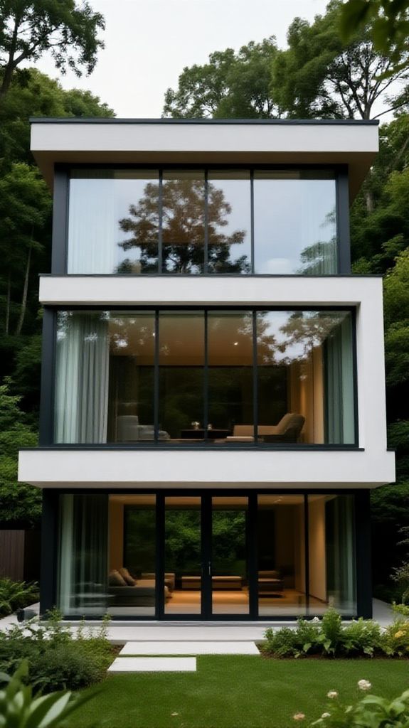 Glass Walls Nature View Minimalist Max Wallpaper