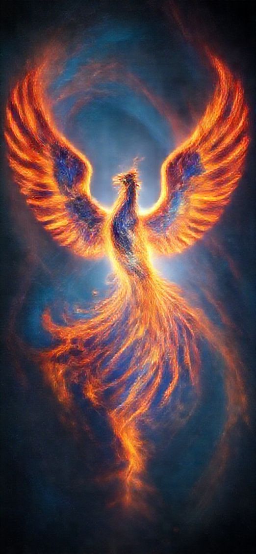 Abstract Nebula Like Bird Fire Digital art Wallpaper