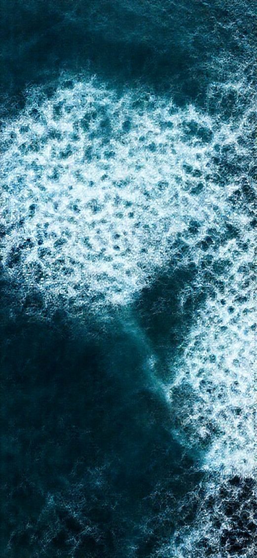 Pristine Ocean Waves Aerial View Pattern Wallpaper