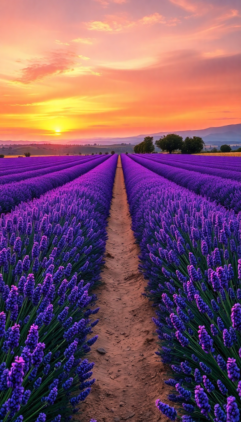Lavender Fields Provence Silky HD Wallpaper