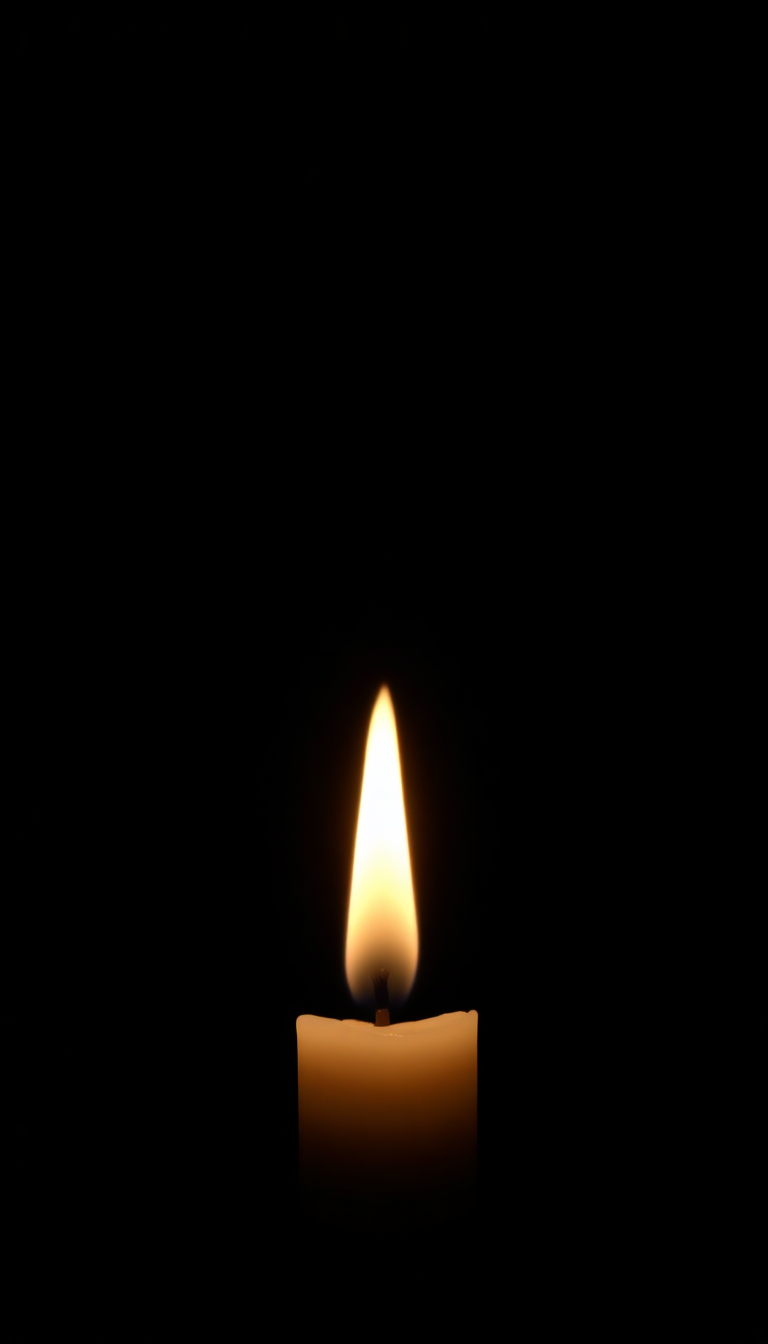 Gothic Desert Single Candle Flame Wallpaper