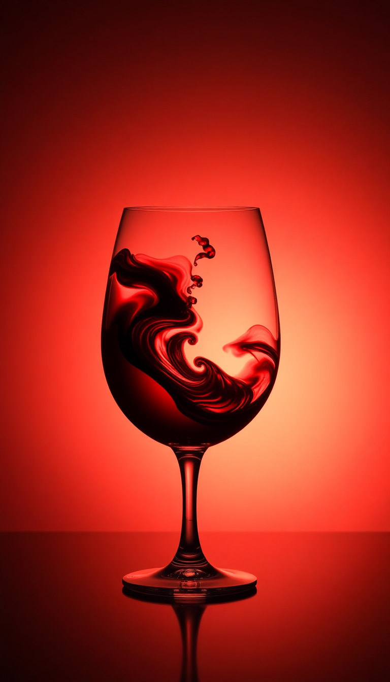 Primal Wine Glass Swirl Burgundy Liquid Wallpaper