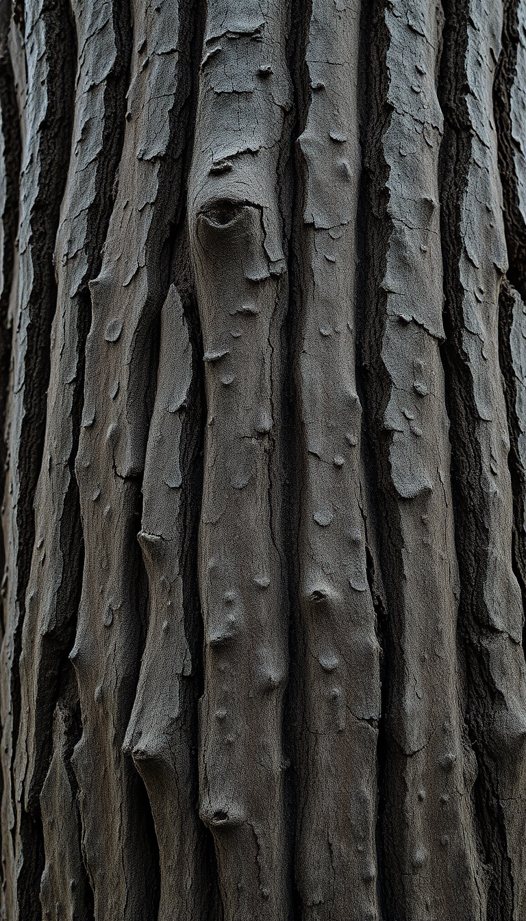 Photorealistic Futuristic Bark Texture Macro Wallpaper