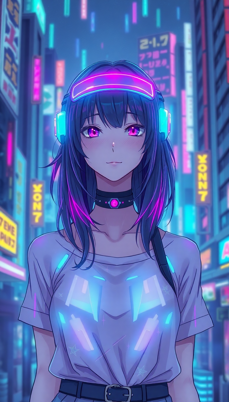 Cyberpunk Anime Girl Gorgeous HD Wallpaper