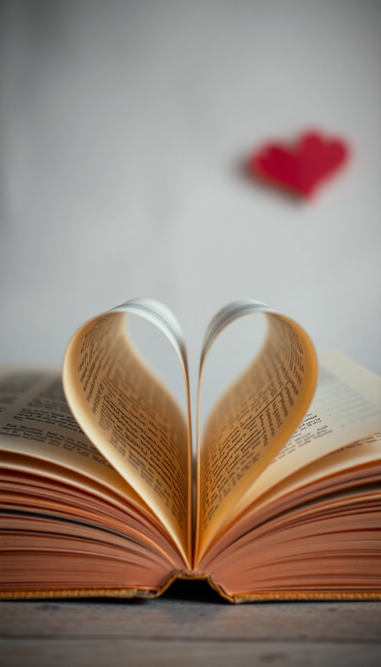 Pages Heart Shape Romantic Aesthetic Special Wallpaper