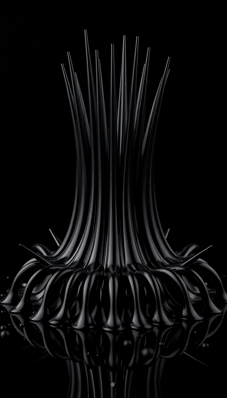 Ferrofluid Spikes Magnetic Premium HD Wallpaper