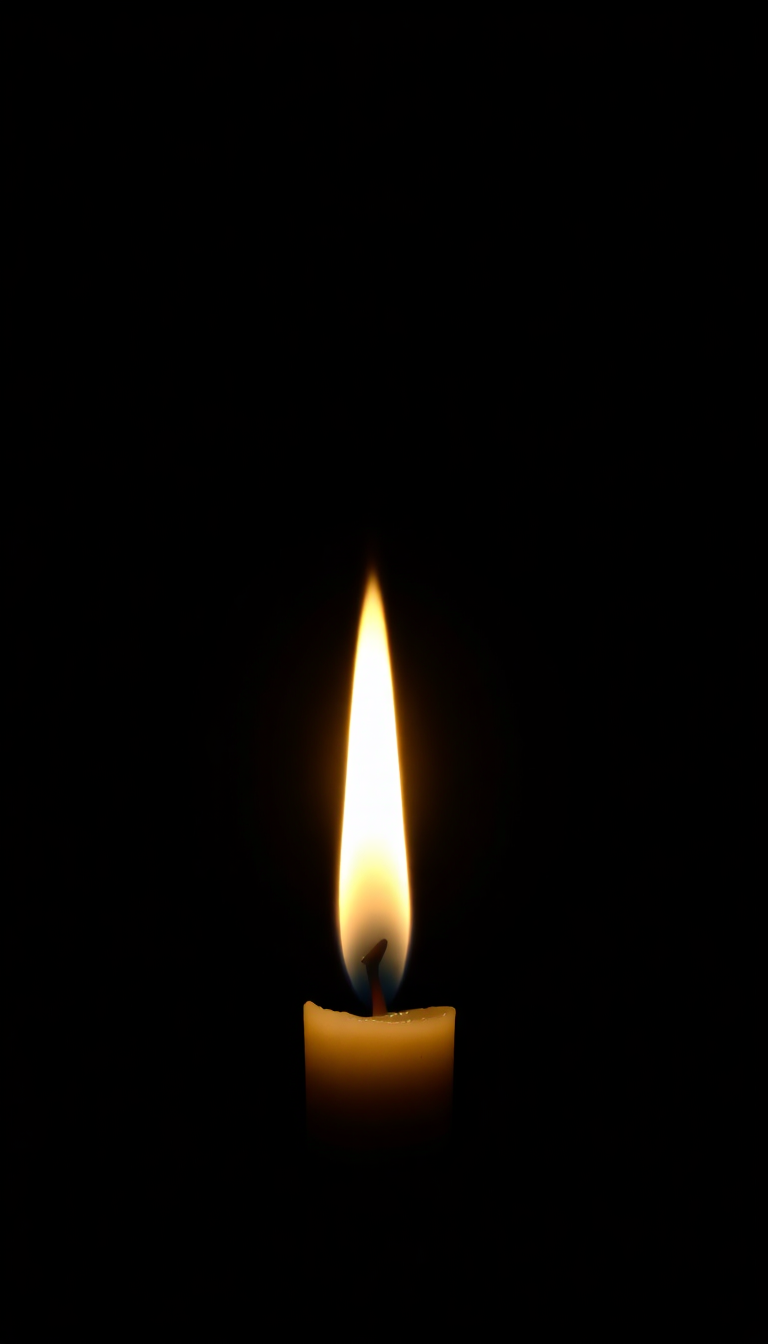 Candle Flame Complete Darkness Dark Lite Wallpaper