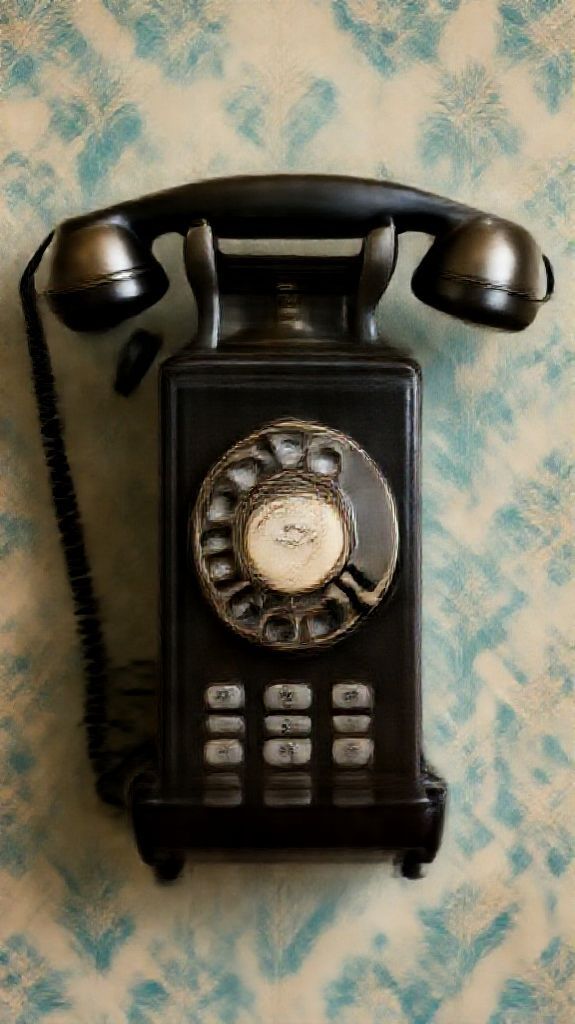 Aesthetic Dazzling Vintage Telephone Rotary Wallpaper