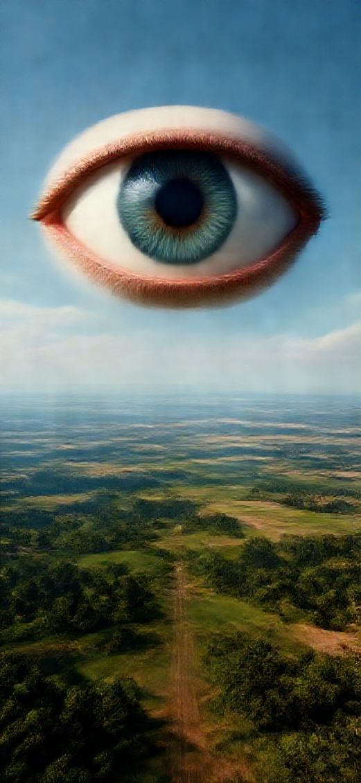 Metallic Primal Giant Eye In Wallpaper