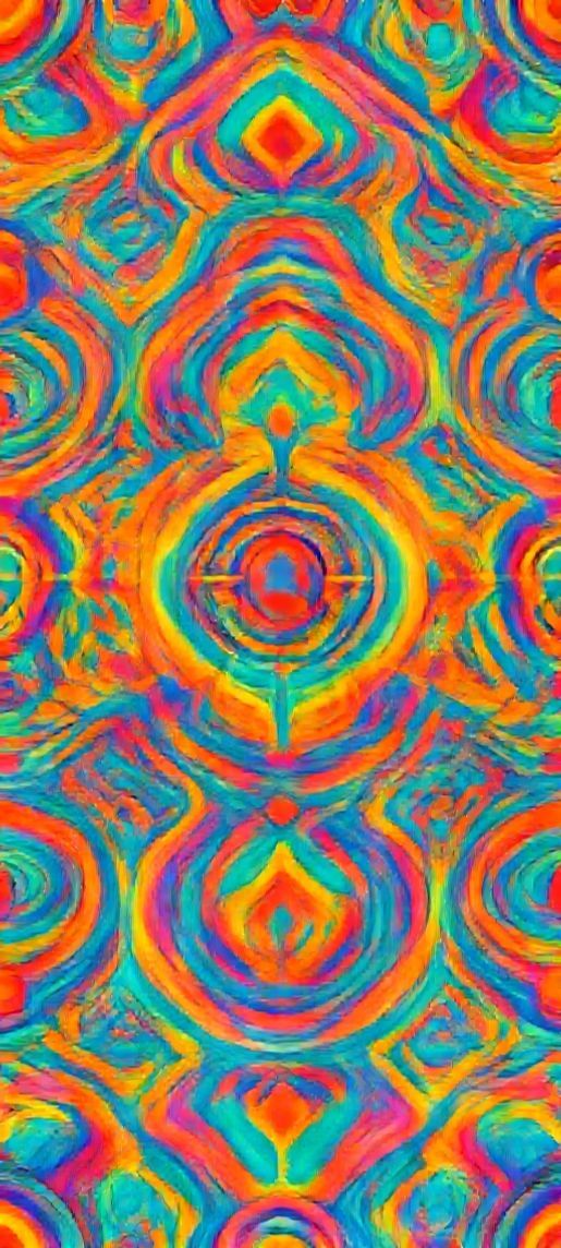 Psychedelic 60s Pattern Colorful Groovy Digital art Edition Wallpaper