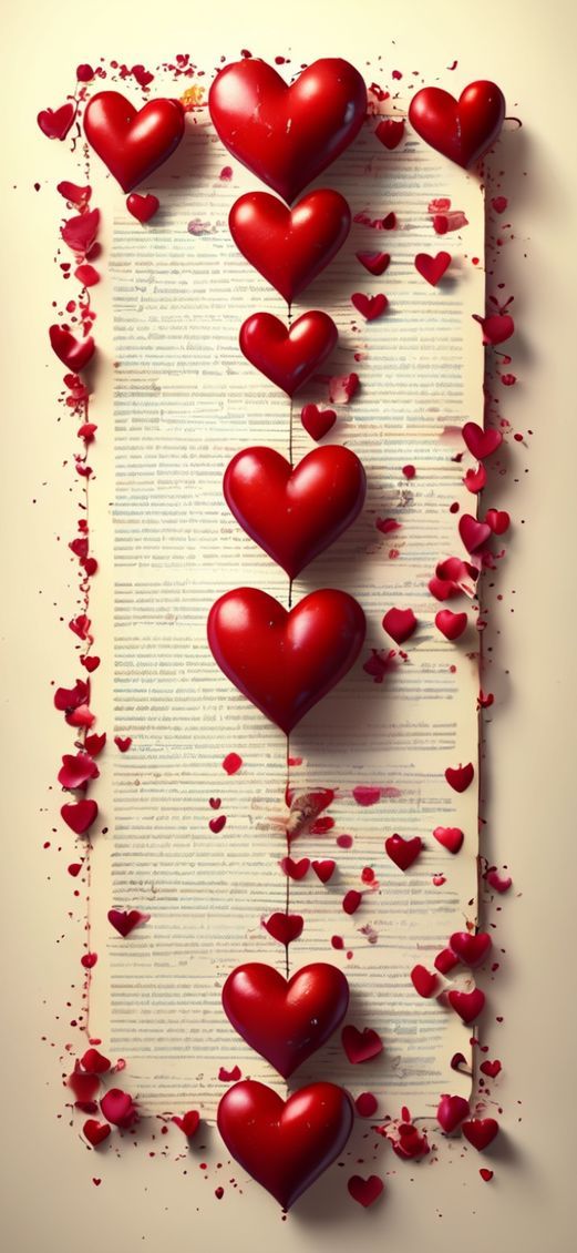 Book Pages Heart Shape Romantic Aesthetic Mini Wallpaper