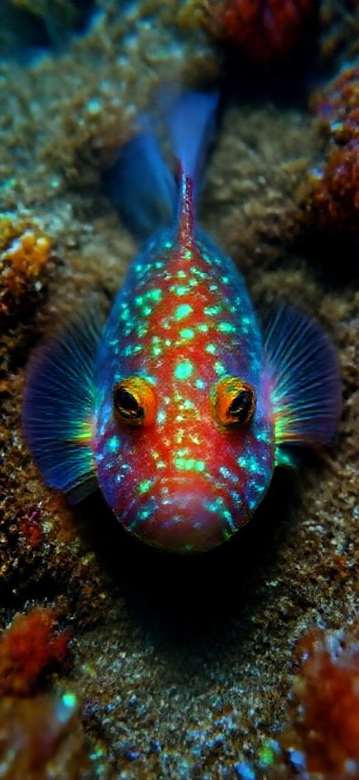 Dreamy Abyss Bioluminescent Anglerfish Sea Digital art Wallpaper