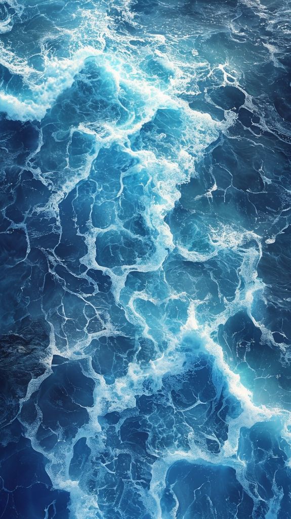 Ocean Waves Aerial Exquisite Standard Wallpaper