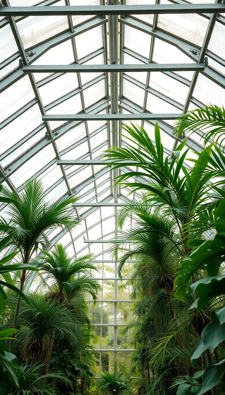 Grand Greenhouse Botanical Glass Photorealistic Wallpaper