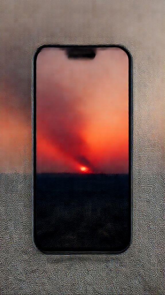 Gorgeous Sunset Wildfire Creating Sky Photorealistic Wallpaper