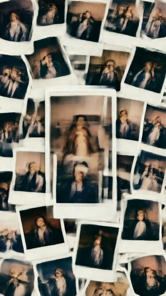 Geometric Memories Scattered Collection Polaroid Aesthetic Wallpaper