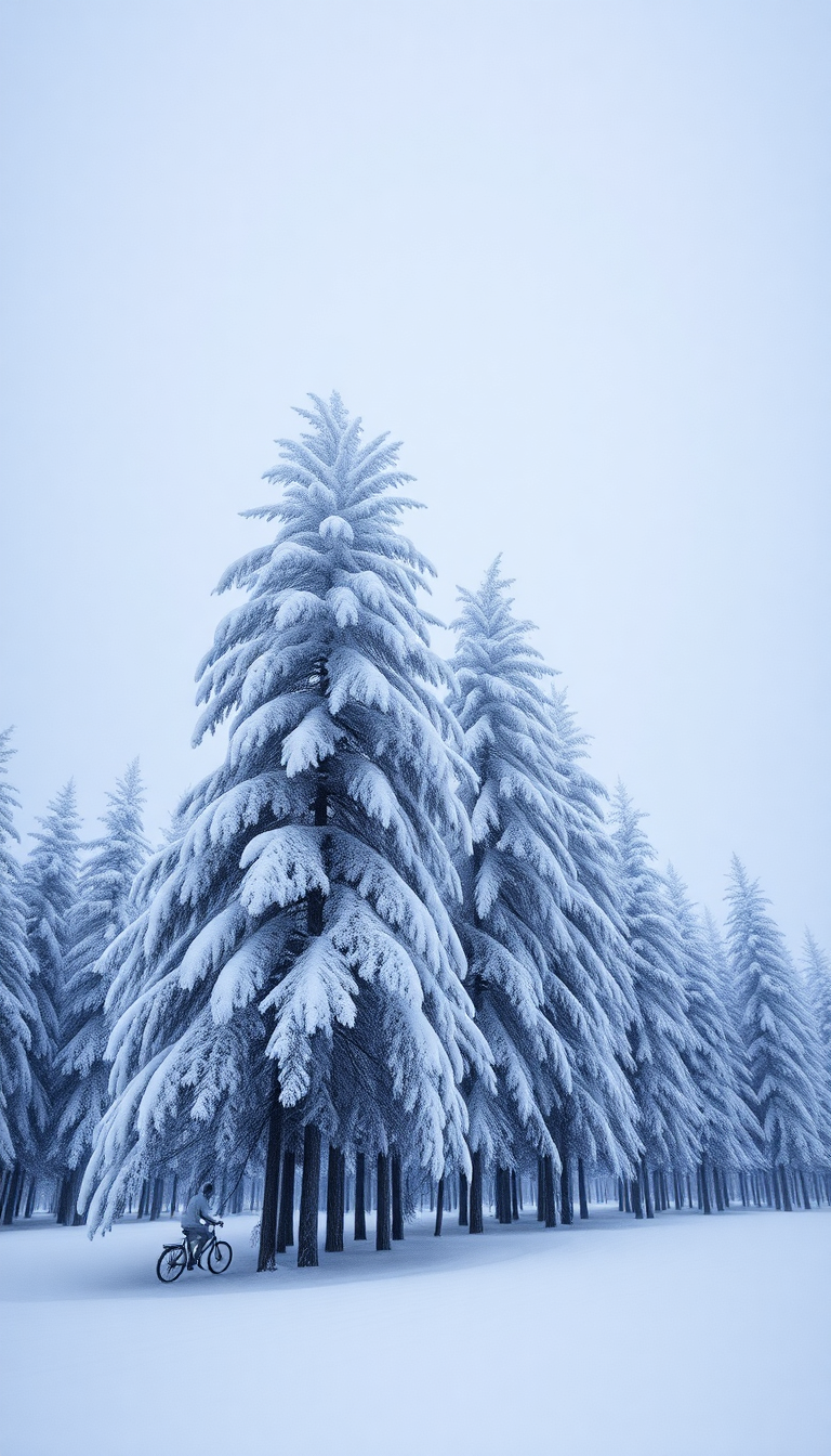 Blizzard Snow Wind Trees Bending Dramatic Photorealistic Plus Wallpaper