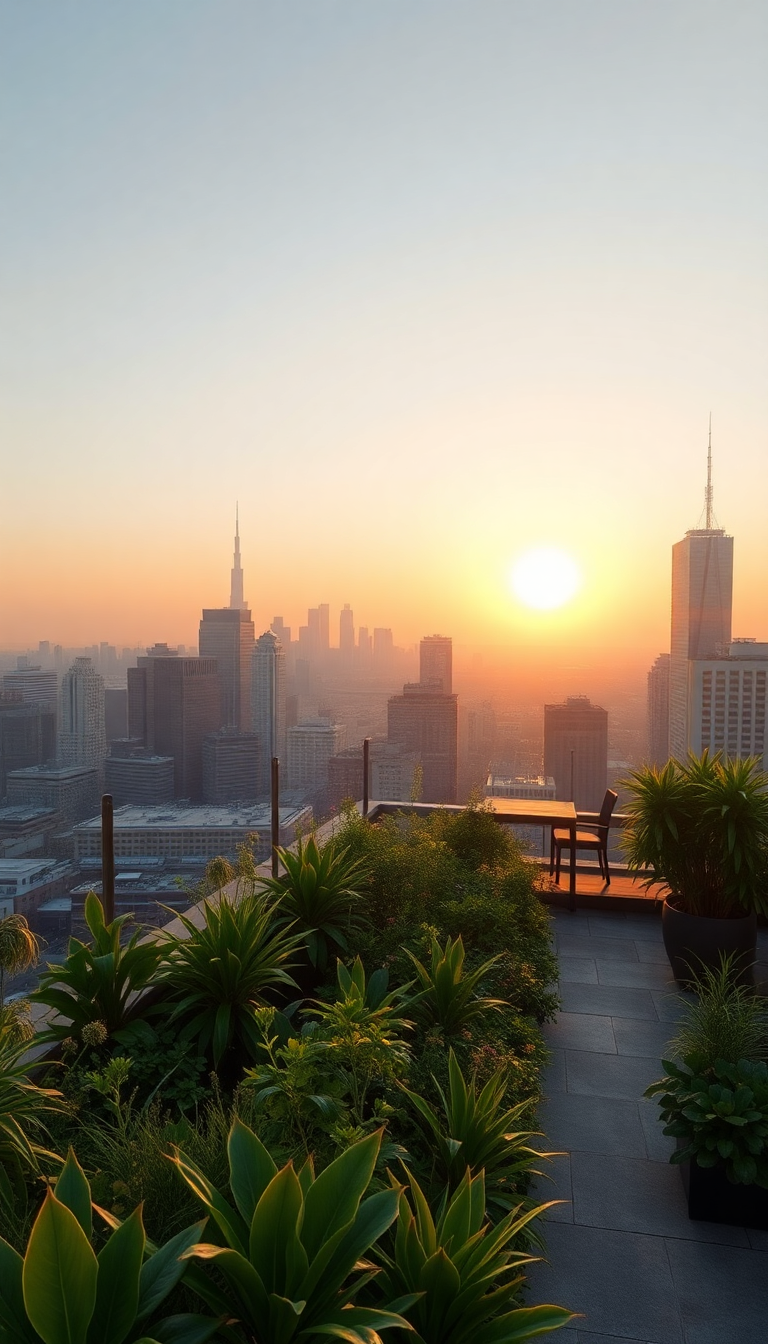 Crystal Garden Oasis Above City Photorealistic Wallpaper