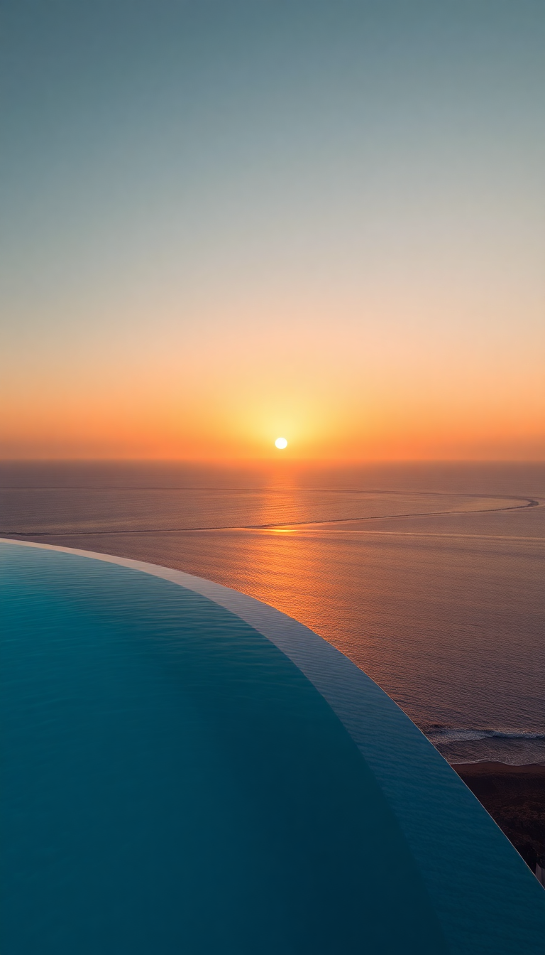 Organic Oceanic Infinity Pool Edge Wallpaper