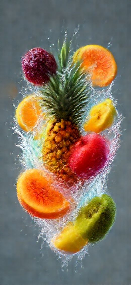 Tropical Fruit Splash Vivid Compact Wallpaper