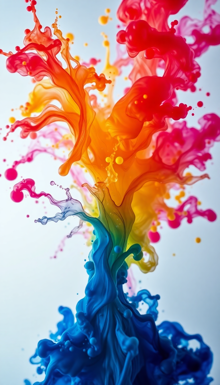 Water Freeze Frame Colorful Abstract Super Wallpaper