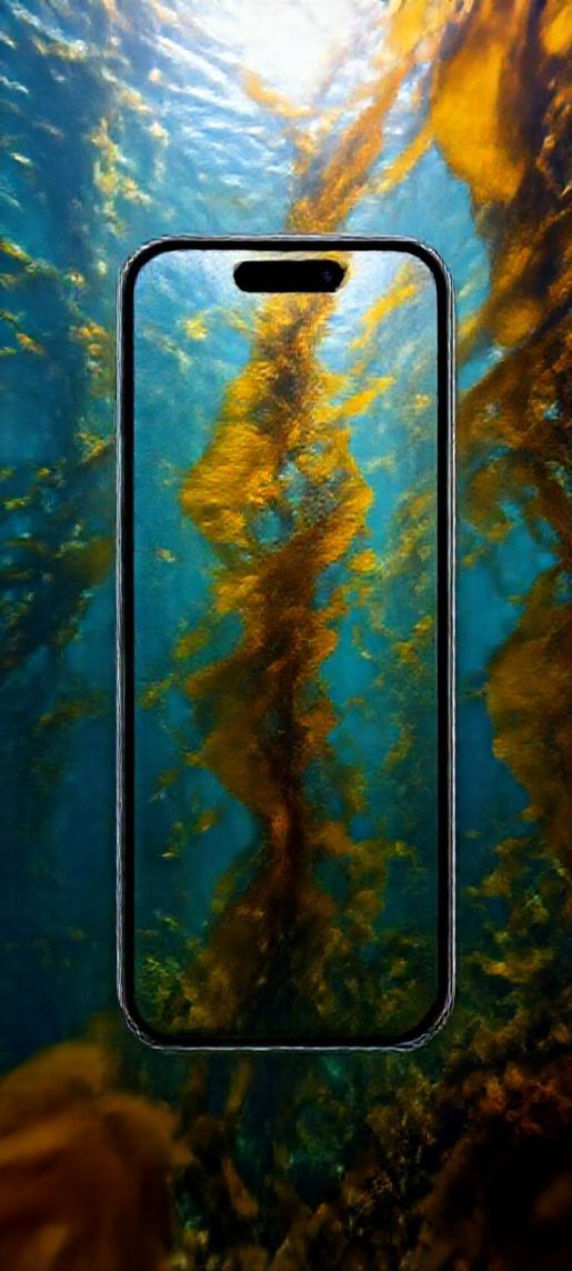 Stunning Fish Swaying Kelp Forest Photorealistic Wallpaper
