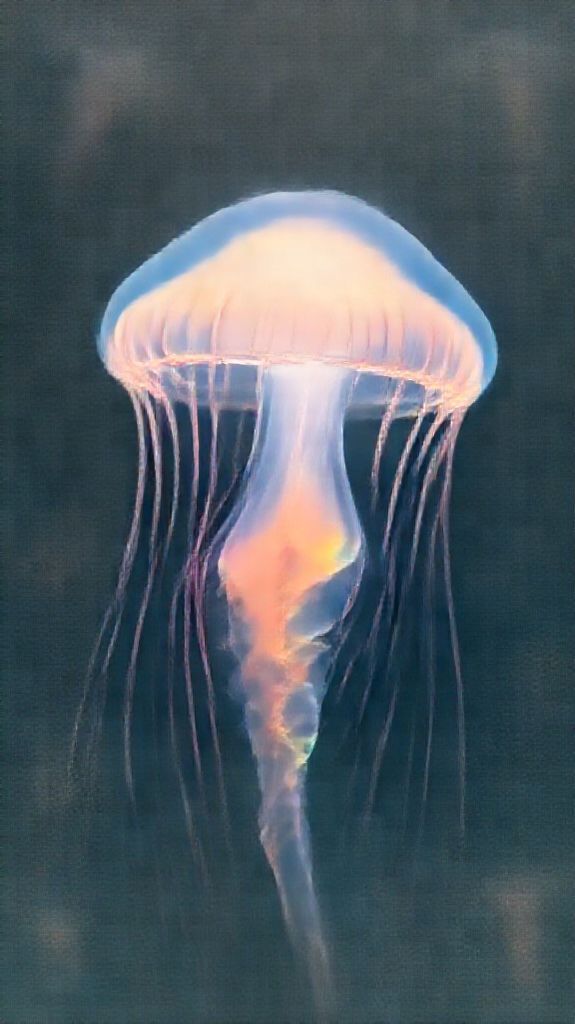 Frozen School Jellyfish Pulsing Glowing Translucent Wallpaper