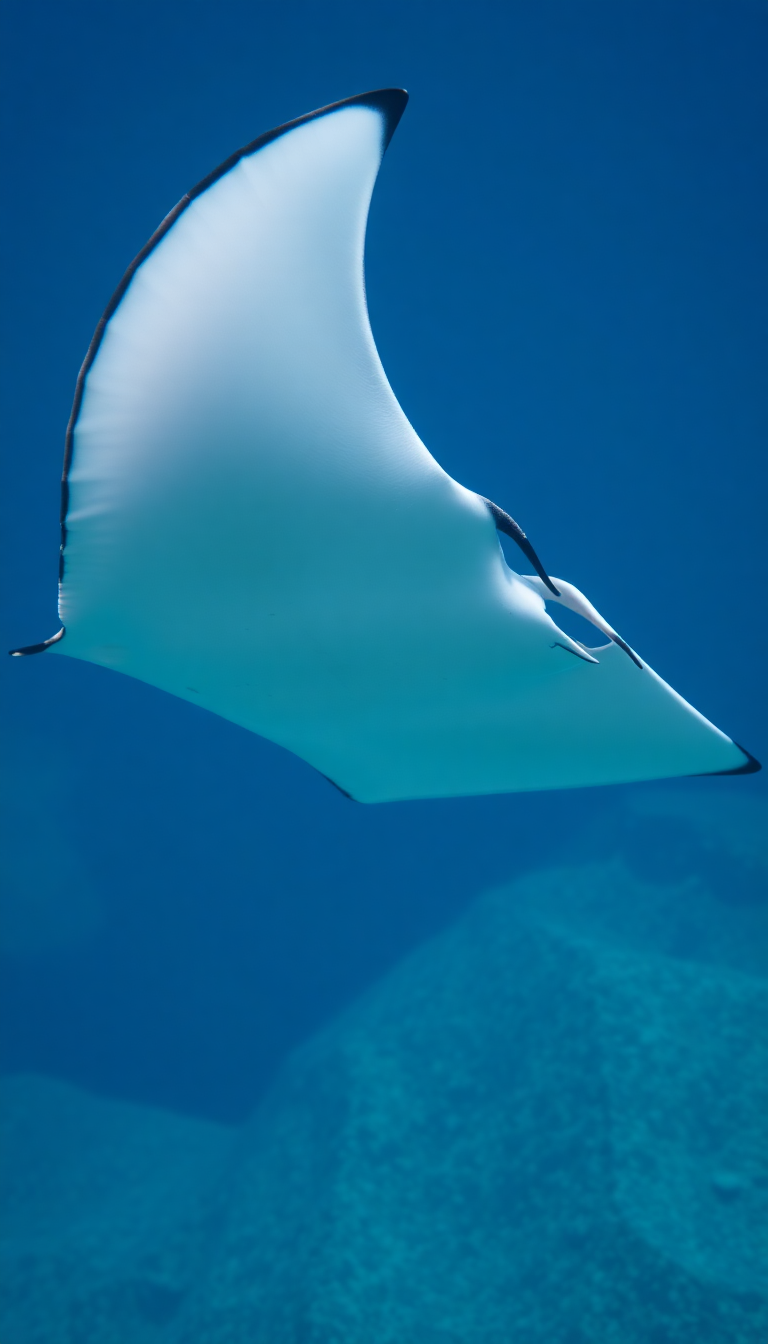 Nature Zen Manta Ray Gliding Wallpaper
