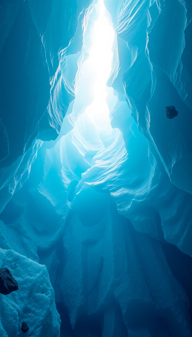 Nature Brilliant Glacial Ice Cave Wallpaper