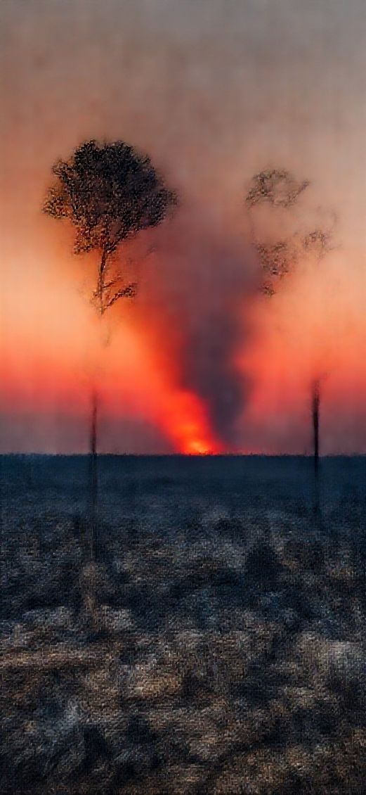 Photorealistic Cool After Wildfire Smoke Wallpaper