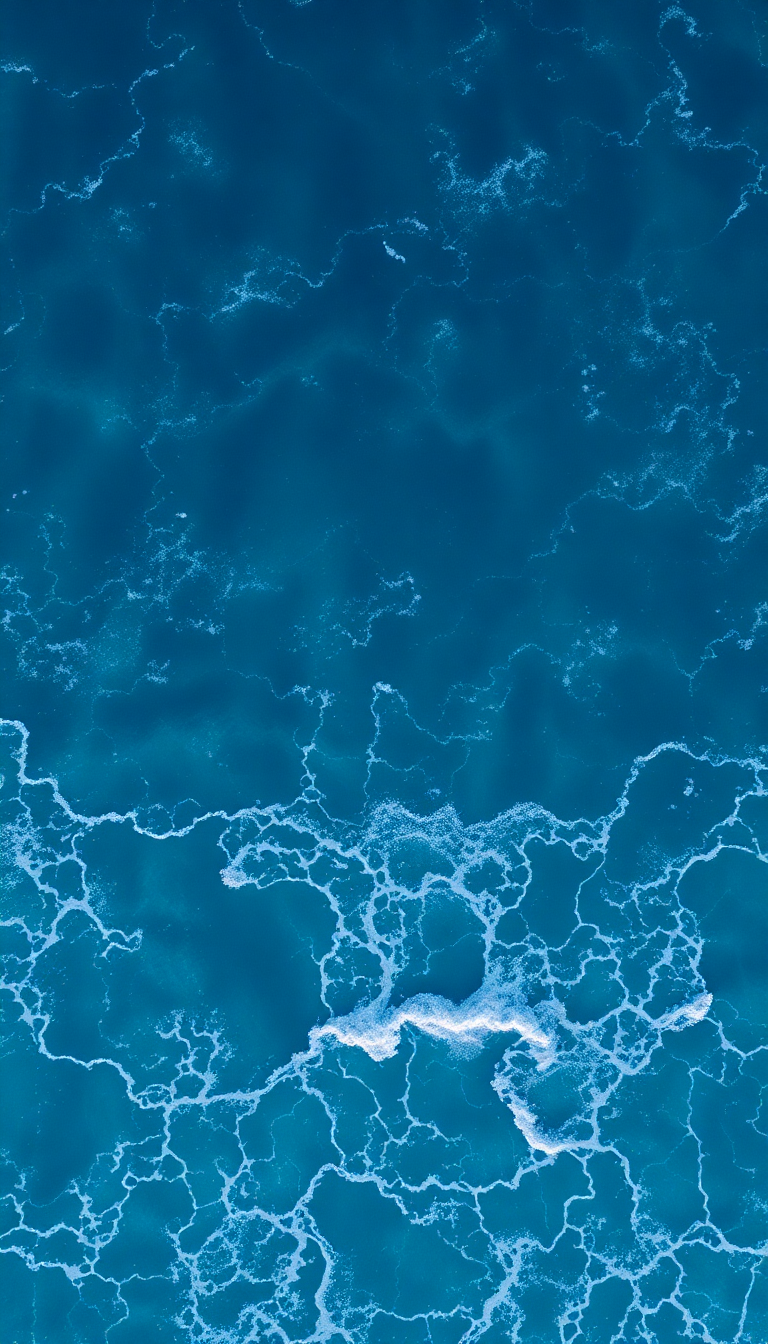 Nature Fantastical Ocean Waves Aerial Wallpaper
