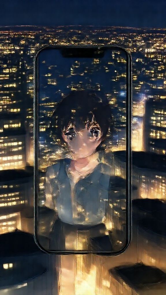 Anime Vivid Rooftop At Night Wallpaper