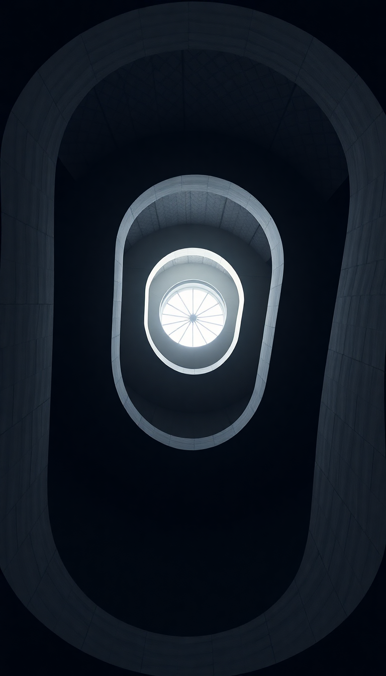 Dusky Spiral Looking Architectural Photorealistic Wallpaper