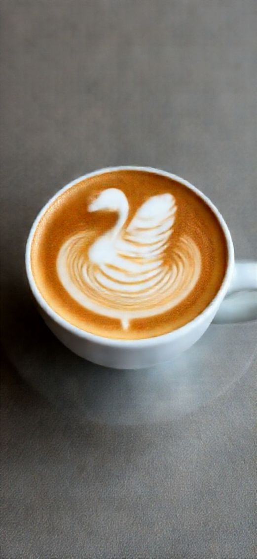 Zen Milk Swan Art Latte Photorealistic Wallpaper