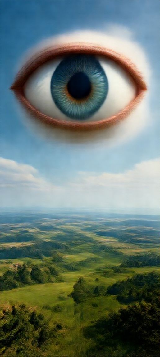 Giant Eye In Whimsical Mega Wallpaper