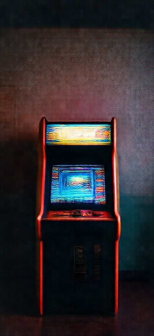 Cyberpunk Captivating Old Arcade Machines Wallpaper