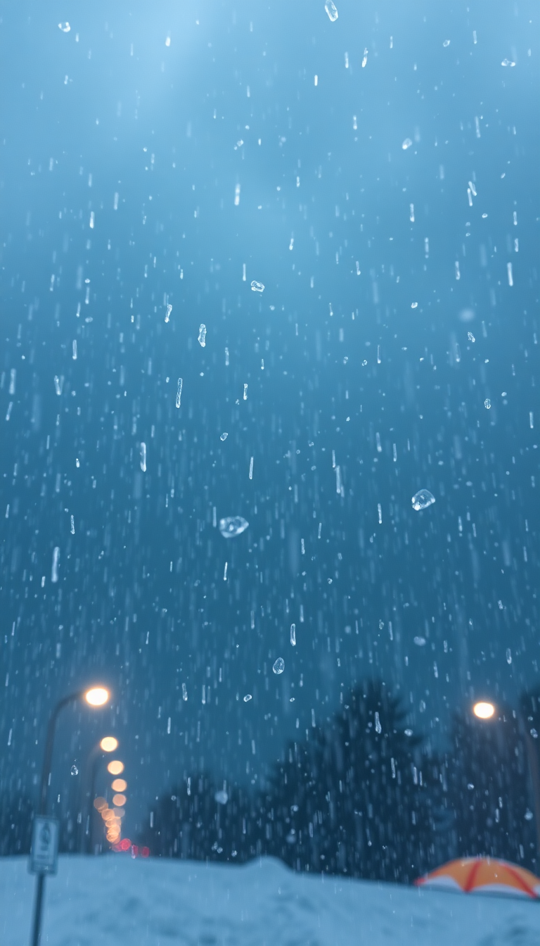 Hailstorm Dramatic Ice Pastel HD Wallpaper