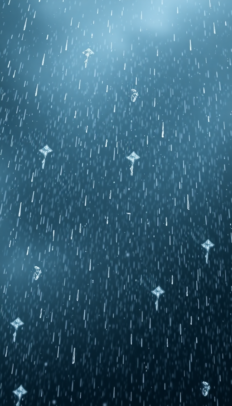 Striking Hailstorm Ice Dark Photorealistic Wallpaper