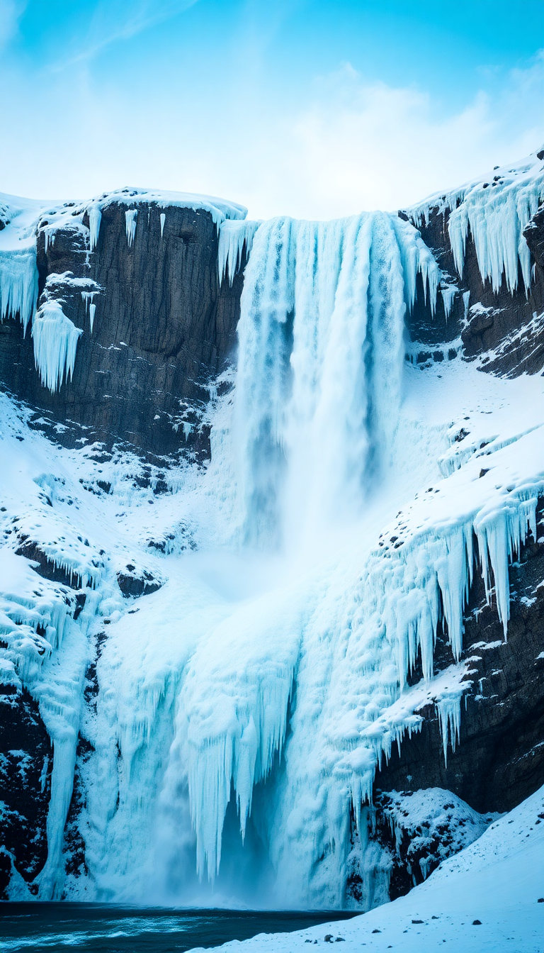 Ice Formations Winter Blue Nature HQ Wallpaper