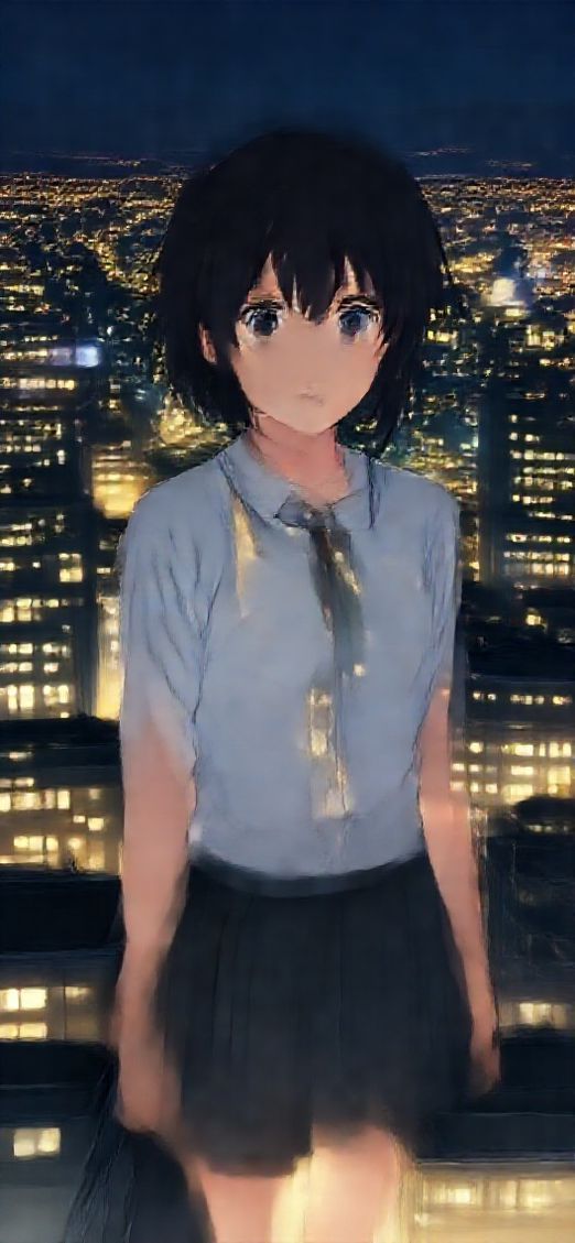 Spectacular Night City Lights Anime Aesthetic Wallpaper